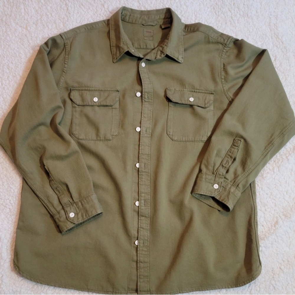 Levi's Olive Green Casual Button Down Shirt